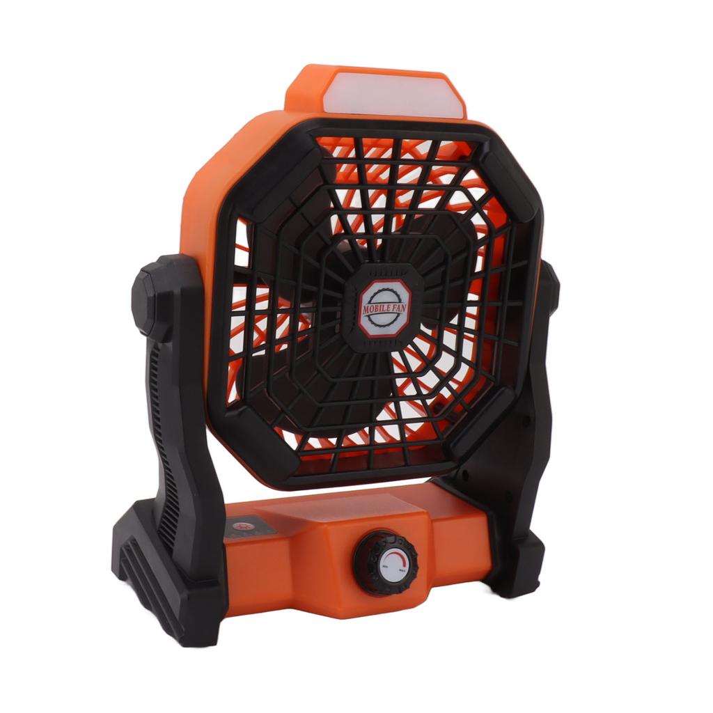 Outdoor Camping Fan with LED Light USB Rechargeable 7800mAh Quiet Adjustable Portable Tent Fan with