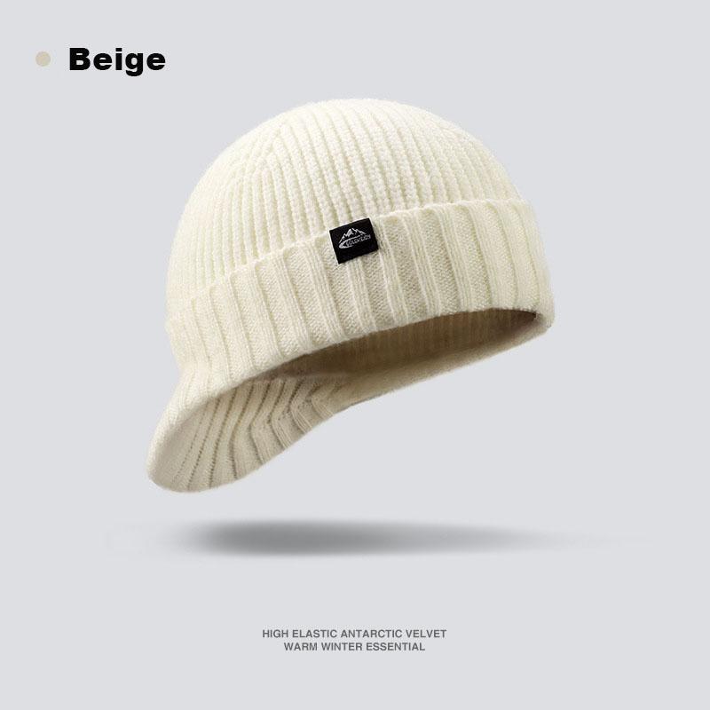 Зимняя лыжная шапка, вязаная шапка с утиным языком, теплая, морозостойкая, ветрозащитная, защита ушей для мужчин и женщин