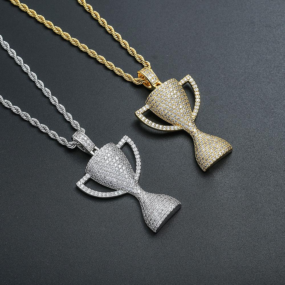 Европейский и американский хип-хоп кулон-трофей победителя из меди и циркония