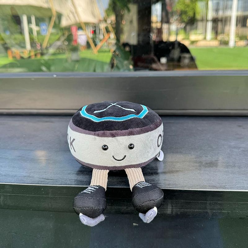 Cute Simulation Ball Series Plush Toy Keychain Cute Ice Hockey Tennis Baseball Badminton Soft Keychain Backpack Decoration Gifts