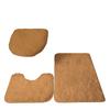 Набор из 3 предметов для ванной комнаты, коврик для крышки унитаза, однотонные однотонные коврики для ванной