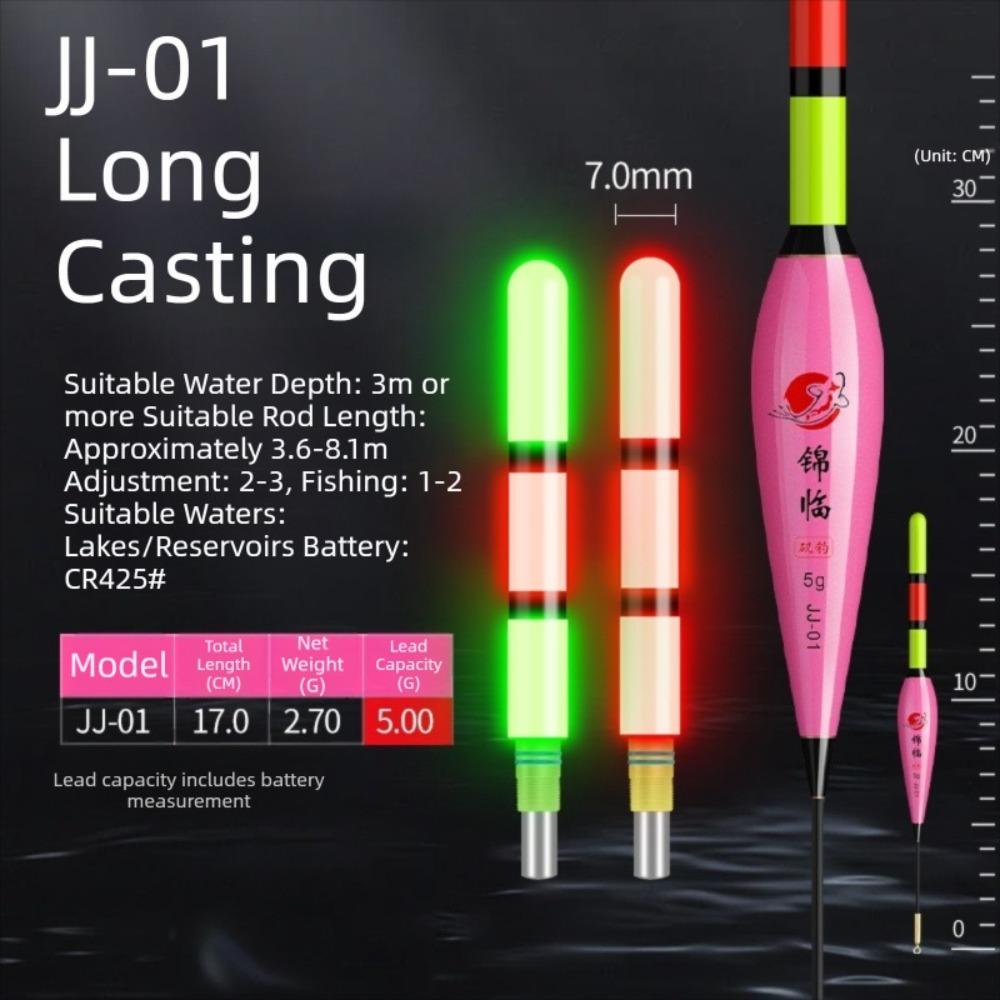 2pcs LED Light Night Fishing Float Gravity-Sensing Color-Changing Fishing Float Outdoor Fishing