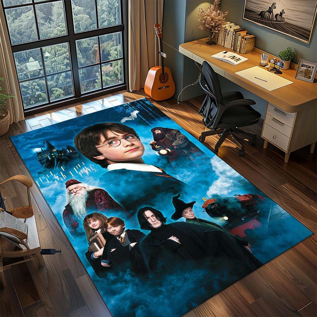 Harry Potter Magic Owl Anime Rug Carpet Large Area Rug Non Slip Washable Floor Mat Gamer Room Bedroom Home Decor -QJY