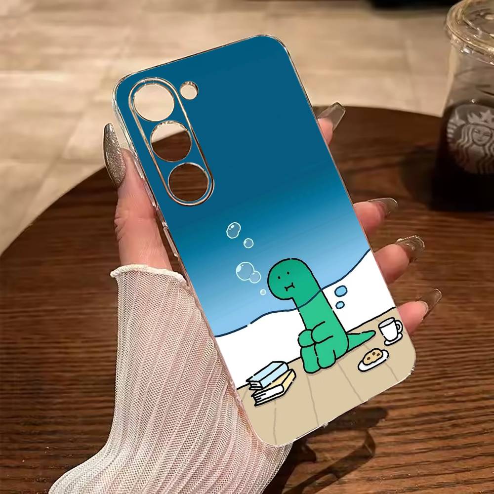Cute- Jogu-mans D-Dinosaurs Clear Phone Case for Samsung Galaxy A71, A70, A52, A51, A40, A30