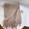 2025 20 Colors Solid Color Scarf Soft  Women's Pashmina Shawl Thickened and Warm Scarves Large Cashmere Shawl