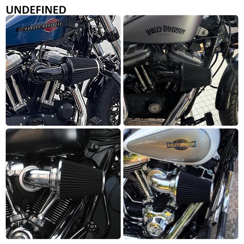 Air Cleaner Kit(Small Cover+Elbow) for Harley Sportster XL 883 1200 91–22 Aluminum Base Red/Black Filter Multiple Intake Styles