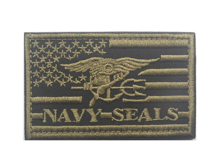 Вышитая нашивка на липучке Navy SEALs для зарубежных клиентов