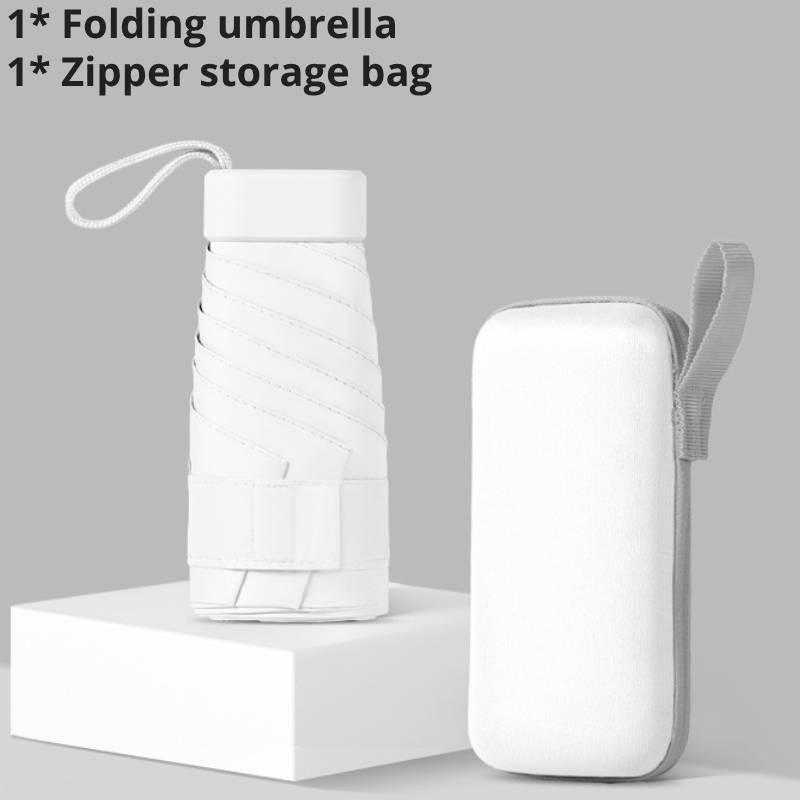 Стильный многоцветный портативный складной зонт для женщин с тканью с защитой от УФ-лучей