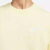 Nike Sportswear Club Fleece Embroidered Logo Crewneck Sweatshirt Men Tops Light-Yellow BV2663-744