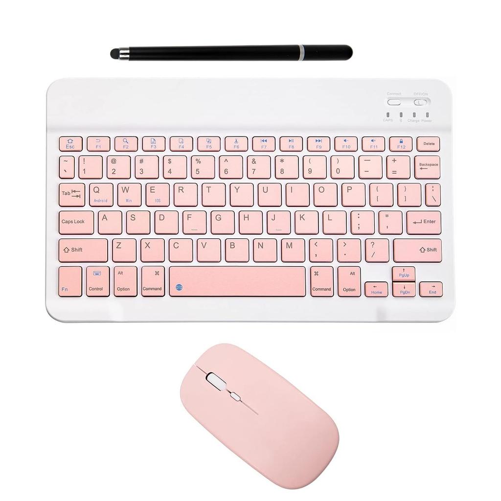Перезаряжаемый Bluetooth-комбо клавиатура и мышь, 78 клавиш US QWERTY, Ультратонкий, Беспроводной диапазон 10 м, Бесшумная мышь