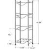 Сверхпрочная 4-ярусная стойка для бутылей с водой | Серебристый металлический органайзер для хранения галлонов/бутылей | Компактный многофункциональный дизайн