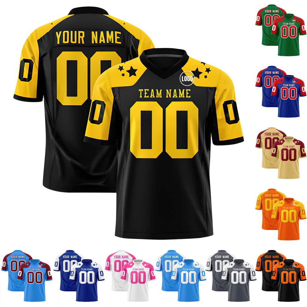 Custom Football Jerseys Personalized Printed Team Name & Number Sports Uniform For Men Women Youth