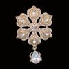DIEZI Luxury Fashion Flower Bridal Brooches for Women Ladies Wedding Crystal Rhinestone Bouquet Brooch pins Dress Accessories