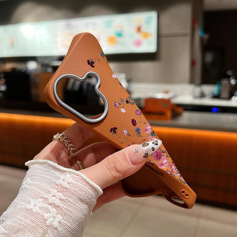 Ударопрочный мягкий чехол из ТПУ с фиолетовым цветочным узором для iPhone 16 Pro 15 14 Plus 13 12 Pro Max 11 с текстурой кожи, однотонный тонкий чехол