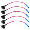 5Pcs Car Auto Circuit Fuse Tap Adapters Blade Fuses Holder for Easy & Safe Use Micro Mini Type