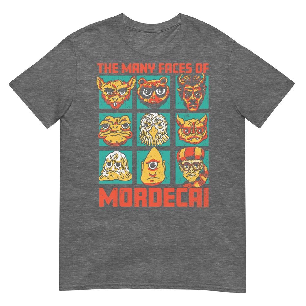Dcc Unisexy Faces Of Mordecai Grid Funny Gamer Series Book Tshirt