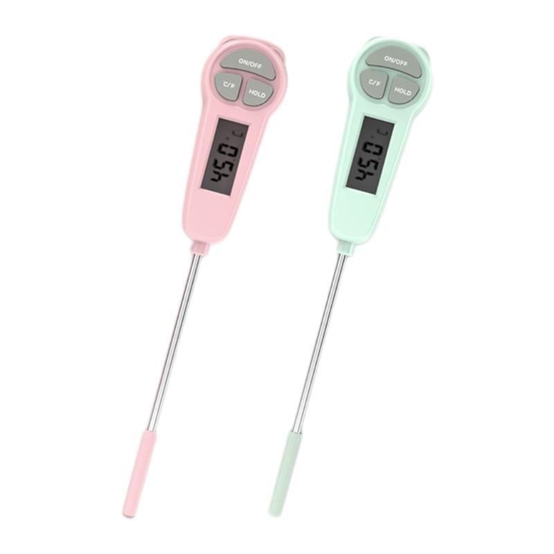 Baby Food Thermometer Baby Bottle Thermometer Bath Water Thermometer 304 Stainless Steel with LCD Display Digital Thermometer