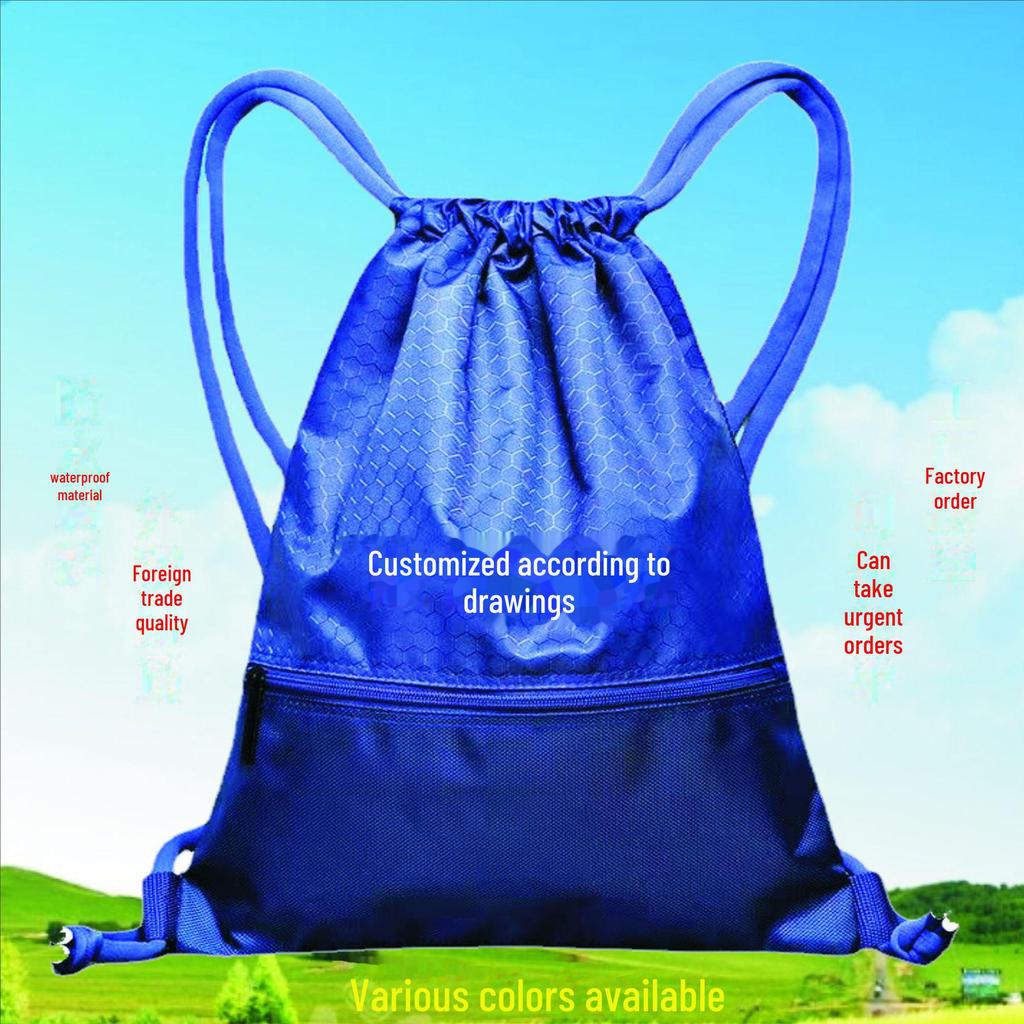 Waterproof Sports Drawstring Backpack for Fitness, Basketball, and Football Storage