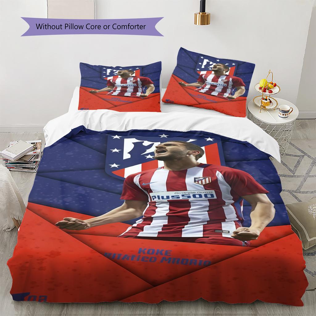 Atleti Bedding Quilt Set Quilt Cover Pillowcase Home Decoration Birthday Gift (1 * duvet cover + 2 * pillowcase, without core)