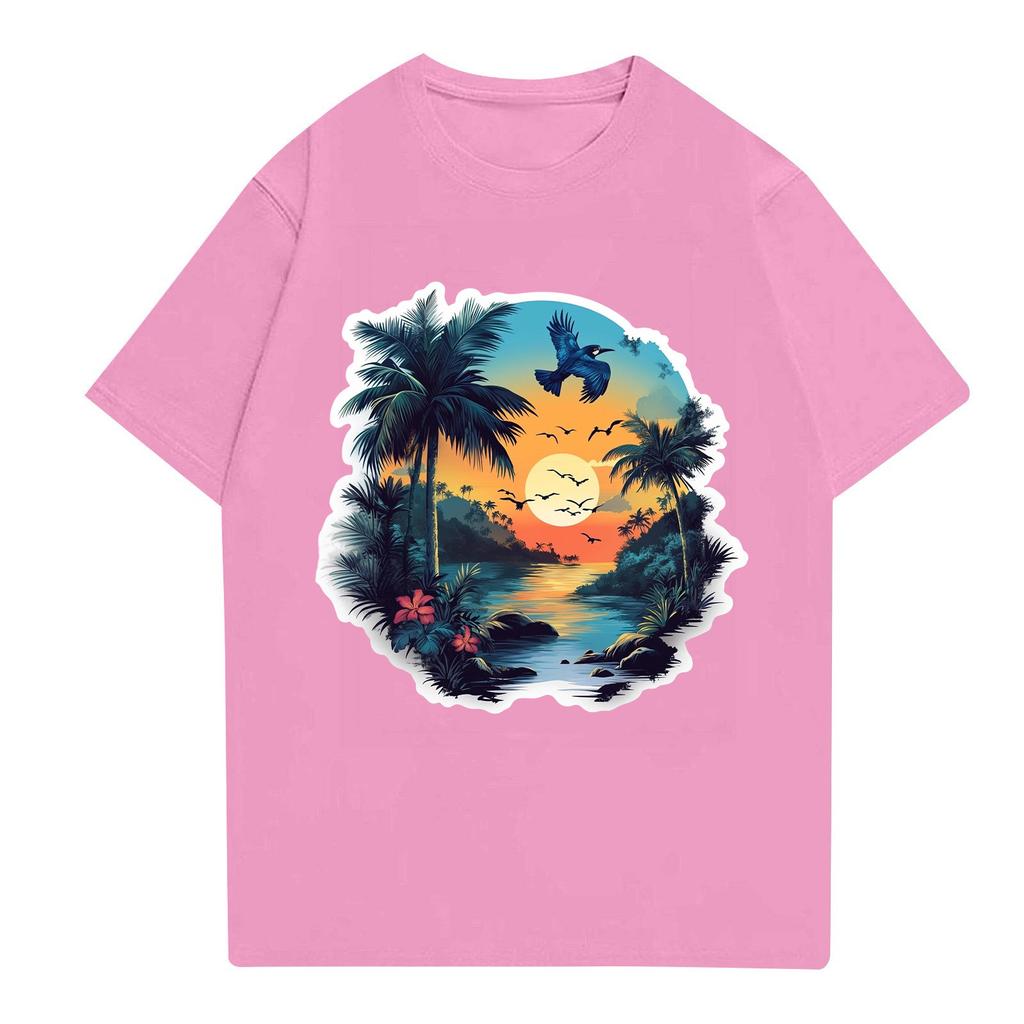 Men's Stand Collar Short Sleeve Shirt Loose Leisure Holiday Shirt Man