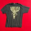 Винтаж Y2K Nirvana In Utero Графическая футболка с ангелом Мужская L Черный ГРУППА Гранж РОК