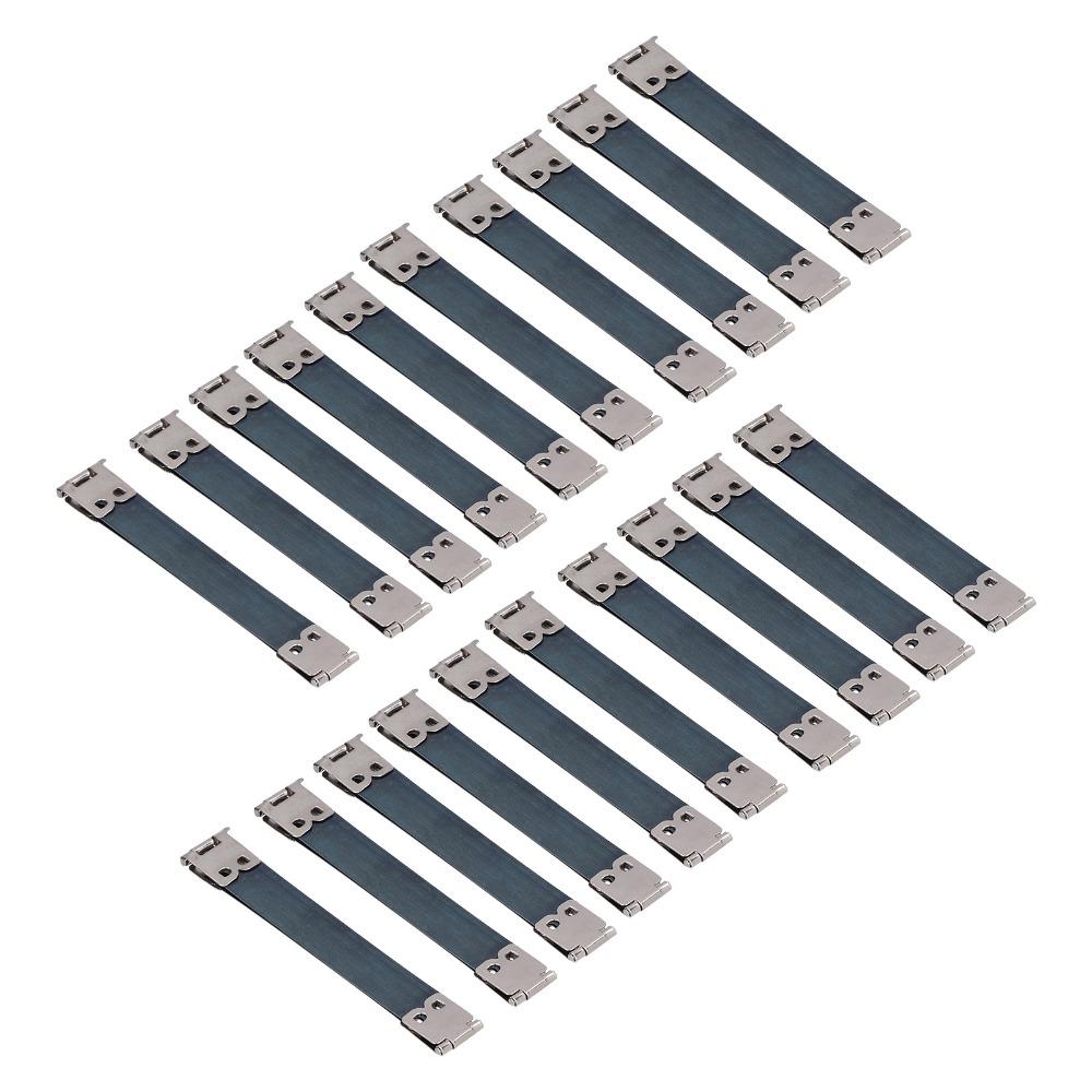 20pcs 10cm/3.94in Long Internal Flex Frame Silver Coin Purse Frame Kiss Clasp Clip DIY Sewing