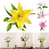 1Pc Artificial Lily Flower Fake Plant Home Office Cafe Wedding Party Decoration