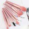 8 Pcs Mini Makeup Brush Set Portable Foundation Powder Blush Eyeshadow Eyelash Travel Brush