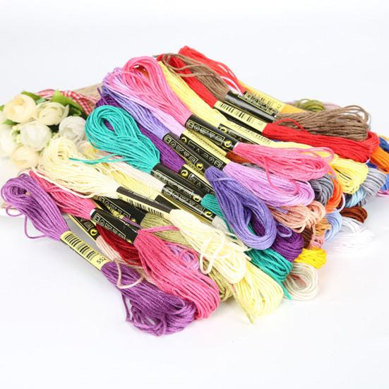 8Pcs 7.5m Thread Cross Stitch Embroidery Cotton DIY Craft Sewing Skeins for Cross Stitch