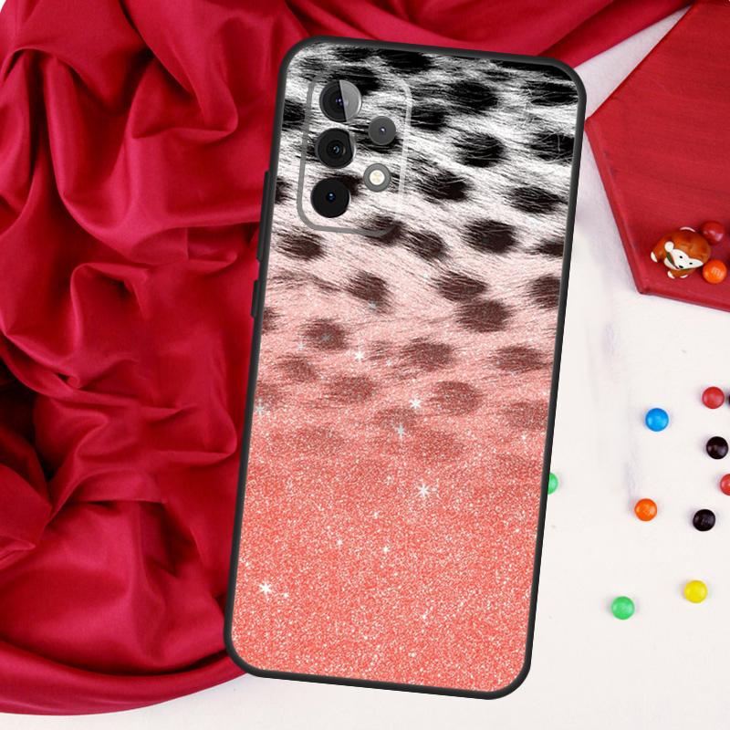 Чехол с леопардовым принтом для Samsung Galaxy A55 A53 A33 A13 A35 A15 A36 A56 A26 A16 A22 A32 A52 A54 A34 A06 A05
