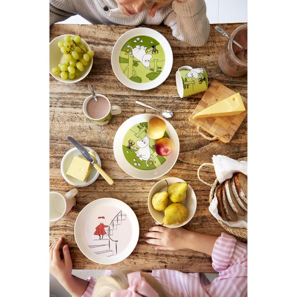 Moomin by ARABIA Classic Moomin 1027441 [Officially Imported] Plate, 19cm, Green,