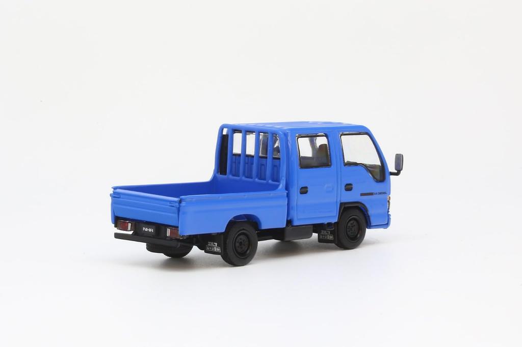 Genesis Company МОДЕЛЬ 1 Масштаб Isuzu Elf Двойная кабина Легкий грузовик Синий LHD T66639 1/64 (НЧР) - (Собранная модель)