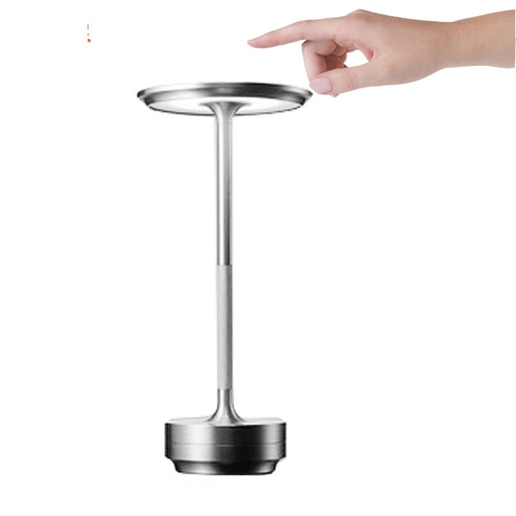 Retro Simple Desk Lamp Usb Rechargeable Portable 3-color Light Stepless Dimming Touch Desk Lamp For Restaurant Bar