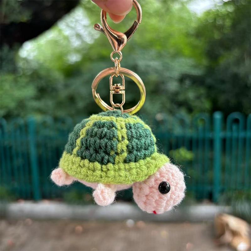 1PC Perfect Gift Wool Knitting Doll Handmade Soft Cotton Yarn Desk or Car Accessory Crochet Turtle