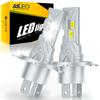 AILEO H4 LED Headlight LED H4 Bulb 20000lm High Beam Windless 6500K Halogen Alternative High Efficiency LED Heat Dissipation Design Long Suppression