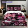 Monster High Fantasy Style Three-piece set (1 * duvet cover + 2 * pillowcase, without core) 2D Flat Bedding set Christmas birthday gift