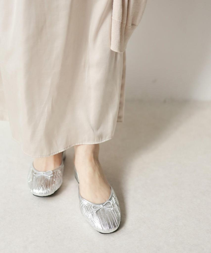 Slingback pumps with elastic heel for size [Sest] women, 24.0cm, silver, dnp4001-SIL-240