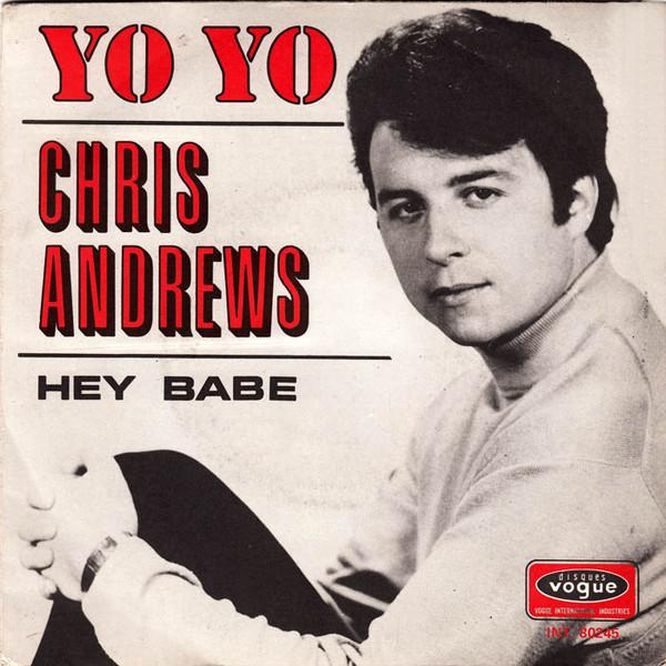 7-дюймовая пластинка CHRIS ANDREWS Yo Yo INT80245 Disques Vogue 1970 Франция Рок Б/у