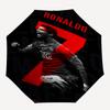 1 шт. Автоматический складной зонт RONALDO MANCHESTER UNITED с 8 спицами, ветрозащитный купол, компактный и портативный, для путешествий, 10250