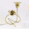 1шт изогнутый геометрический железный цветок подсвечник украшение, подходит для всех видов вечеринок, ужинов, свадеб