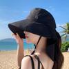 Летняя шляпа-панама с широкими полями и отверстием для хвостика для защиты от солнца на открытом воздухе