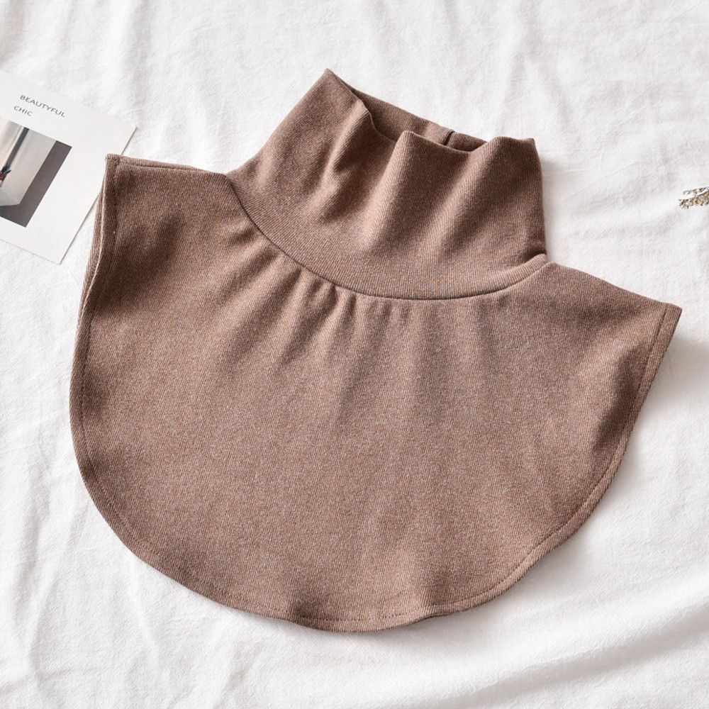 Женский съемный ветрозащитный вязаный гольф теплый фальшивый воротник шарф