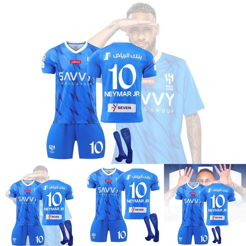 2324 Саудовская лига Джерси Новолуния 10 Неймар Футбольная форма Взрослые Дети