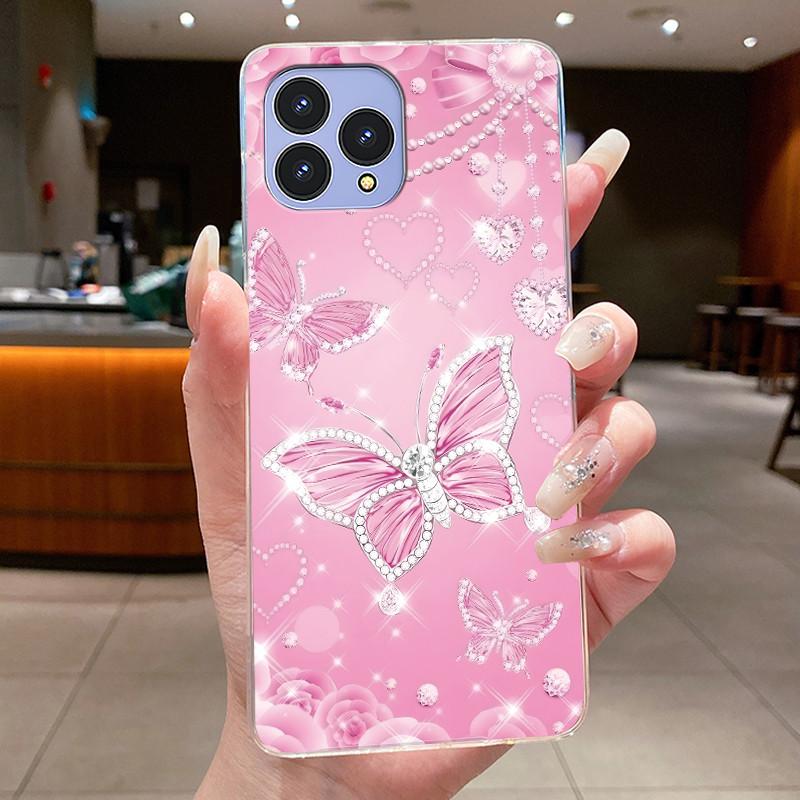 Чехол для телефона Cubot P80 Coque Бабочка Бант Защитный корпус CubotP80 Чехол Capa Прозрачный Мягкий Силикон TPU Покрытие Funda
