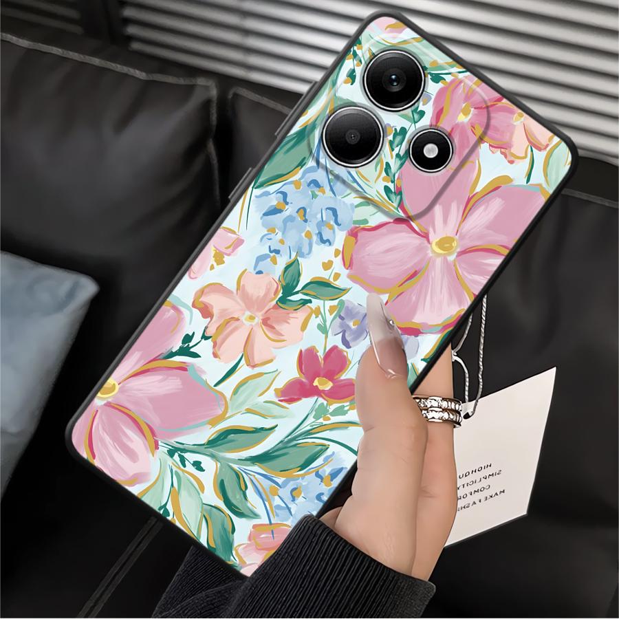 Cartoon Flower Butterfly Phone Cover Case for Xiaomi Redmi Note 14 9 8 7 10 K40 K80 12C 13C 12S A4 A5 11S 14C A1 A2 A3 12 11 Pro