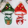 Dog Cat Christmas Hat Pets Clothes Bibs Puppy Cap Costume Accessories Navidad Xmas Home Decoration 2025 New Year Gift Bandana
