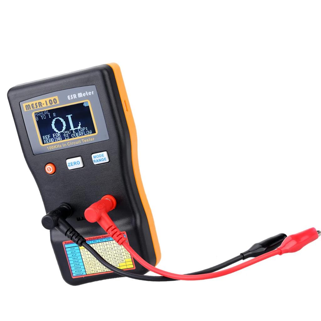 MESR-100 ESR Capacitance Meter LCD Capacitor Tester for Internal Resistance & Capacitance