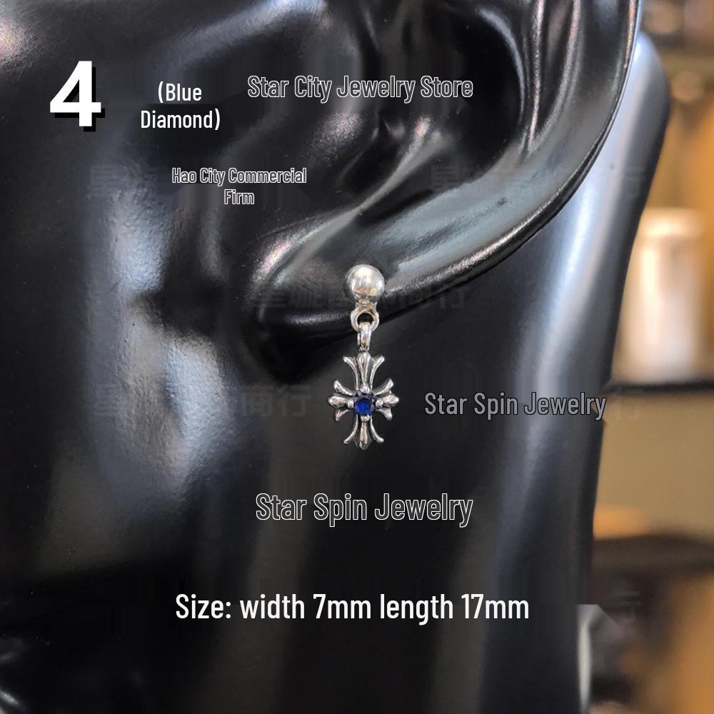 Новые висячие серьги G-Dragon с цветными бриллиантами для мужчин и женщин, белая медь, тайское серебро, серебряная игла s925