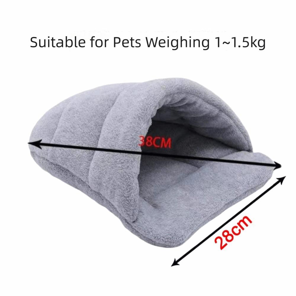 Fleece Pet Bed Sweat-absorbent Pet House Kitten Mat Sleeping Bag Small Pet