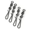 50 Pieces Stainless Steel Fishing Rolling Swivel with Hook Hook Fishing Accessories